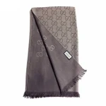 Khăn Quàng Cổ Gucci Brown GG Wool Scarf Màu Xám/Nâu
